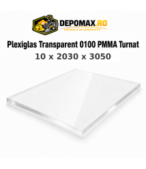 Plexiglas transparent 0100 PMMA turnat 10 x 2030 x 3050 mm